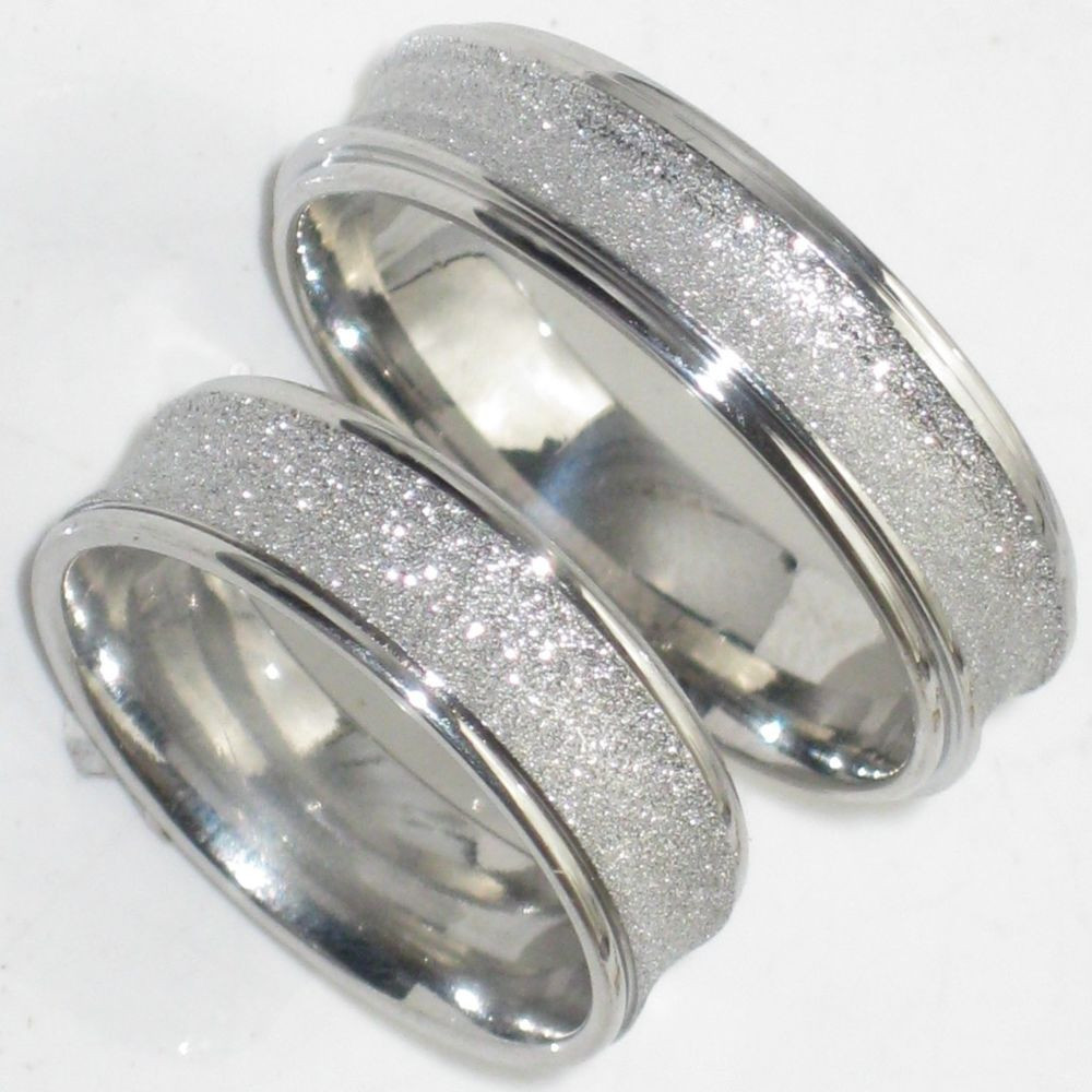 Wedding Rings For Men And Women
 his hers 6MM SANDBLAST WEDDING RING BAND STR383w MENS OR