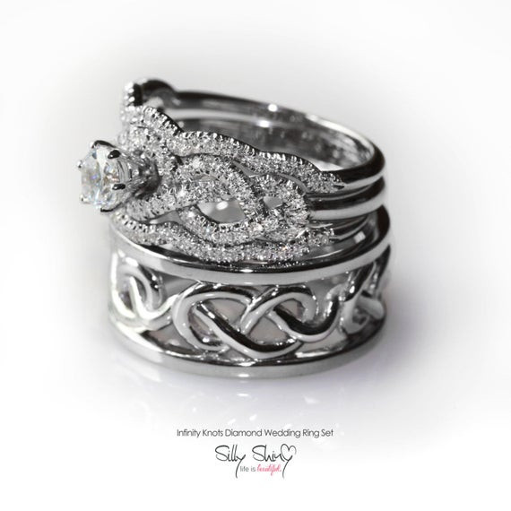 Wedding Rings His And Hers Sets
 His & Hers Infinity Knot Wedding Rings Set by