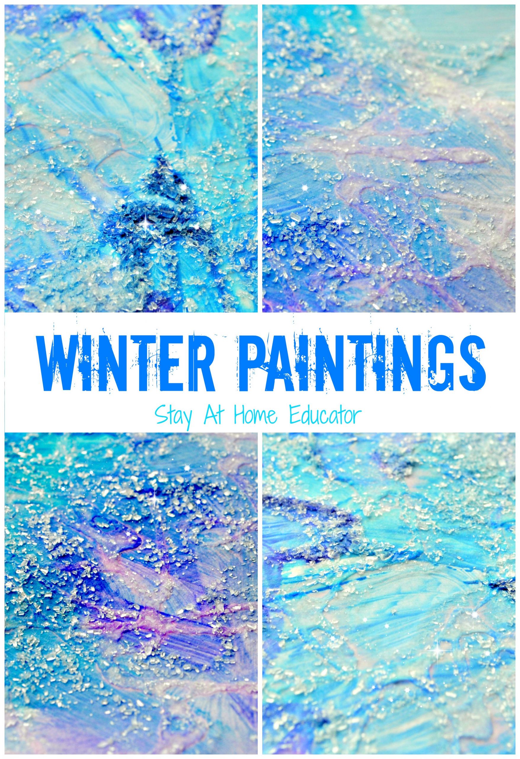 Winter Art Activities For Toddlers
 Sparkly Winter Paintings Make Gorgeous Winter Process Art