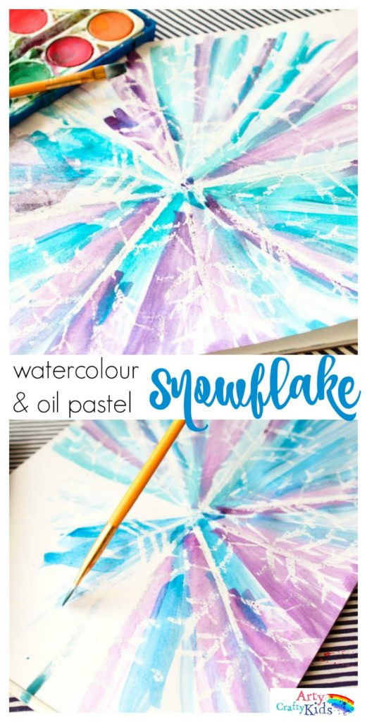 Winter Art Activities For Toddlers
 Watercolour and Oil Pastel Resist Snowflake Arty Crafty Kids