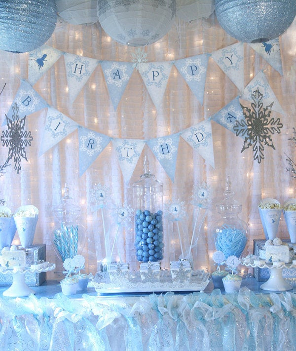Winter Birthday Party
 Snow Fairy Winter Wonderland Party Decorations Banner