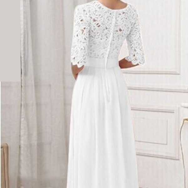 Winter White Party Dress
 KETTYMORE WOMEN WINTER PARTY DRESSES LACE DESIGNED LONG
