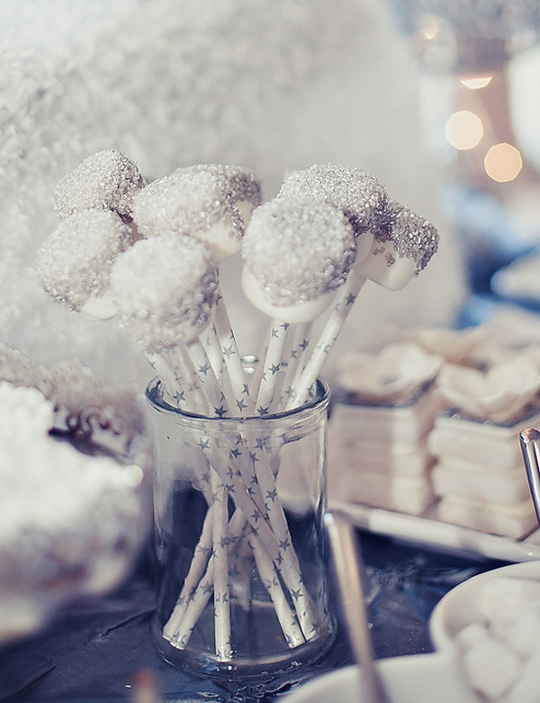Winter White Party
 Shimmery Winter Wonderland Holiday Party Hostess with