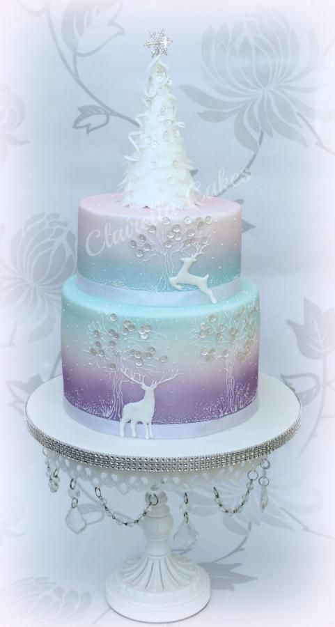 Winter Wonderland Cake Ideas
 Wintery Whimisical Christmas Cake Cake by Clairella