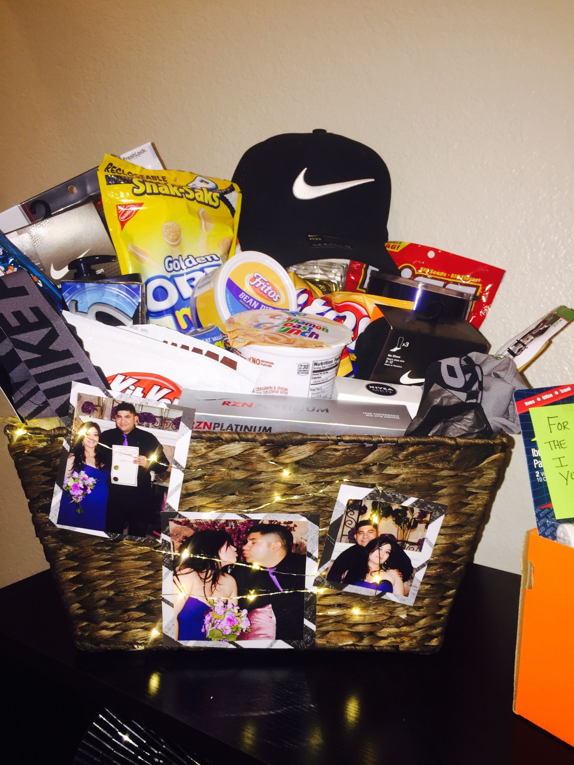 Cute Gift Ideas For Boyfriends Birthday
 Anniversary t basket I put to her for my husband full