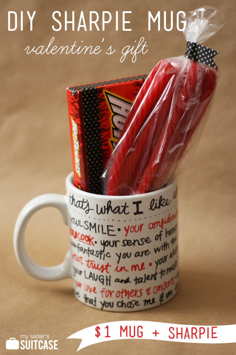Cute Homemade Valentines Day Gifts
 DIY Sharpie Mug Valentine Gift My Sister s Suitcase