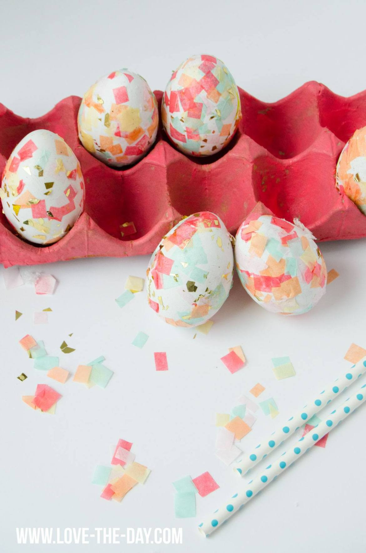Diy Easter Eggs
 DIY Confetti Easter Eggs by Love The Day