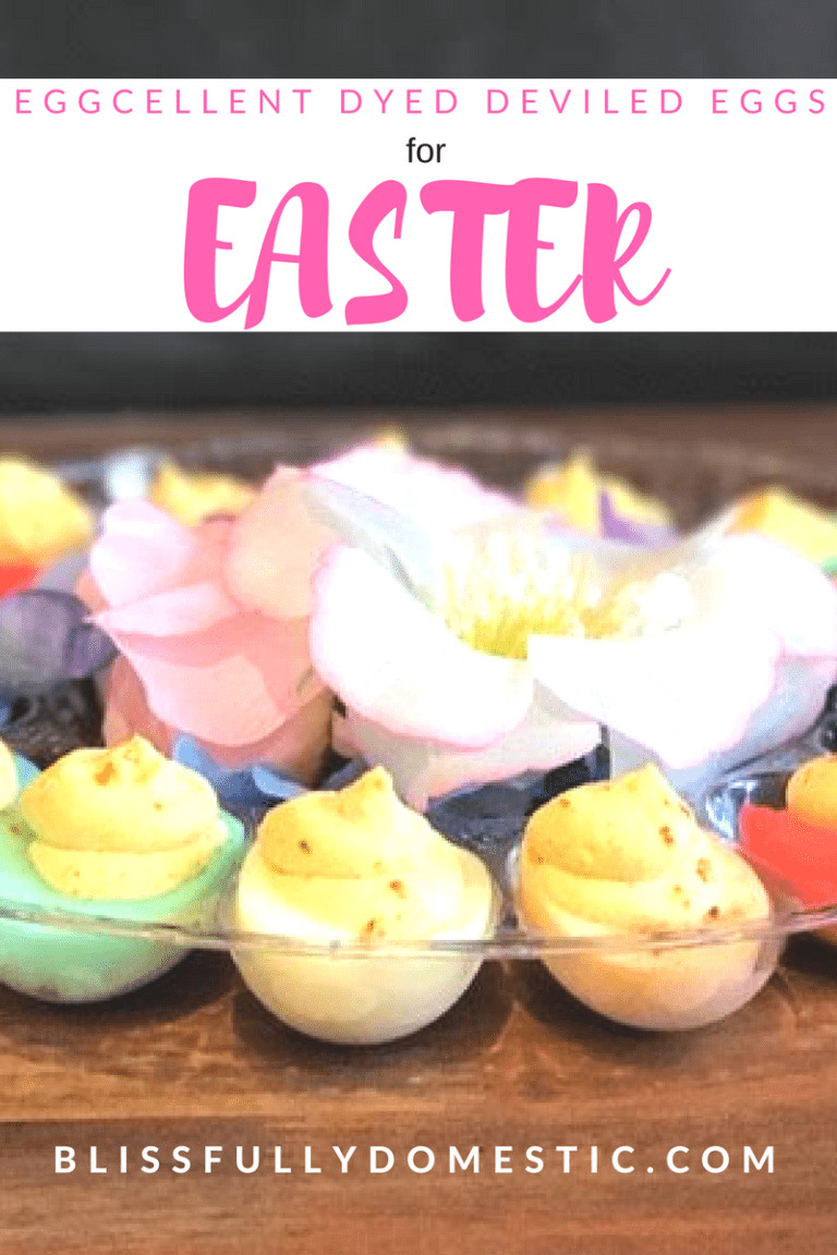 Easter Dyed Deviled Eggs
 Eggcellent Dyed Deviled Eggs for Easter