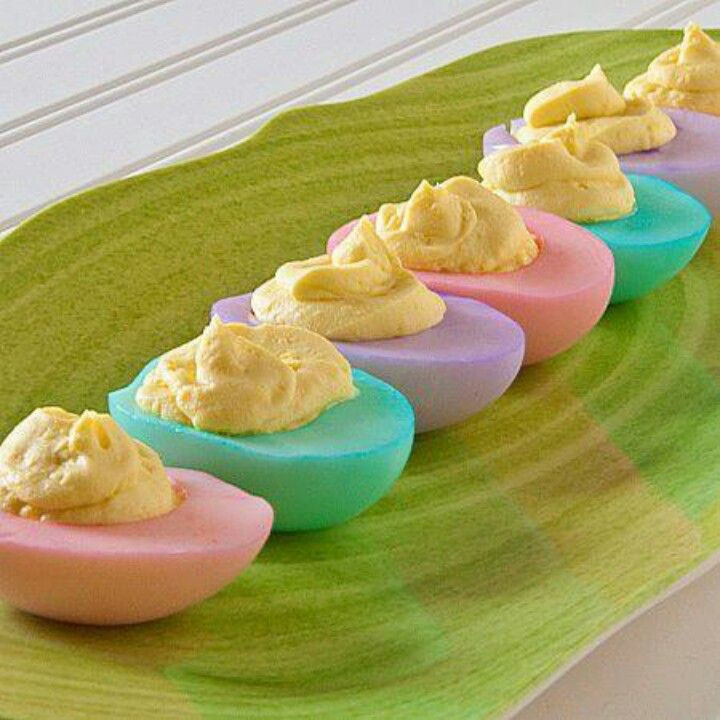 Easter Dyed Deviled Eggs
 Colored Deviled Eggs Recipe