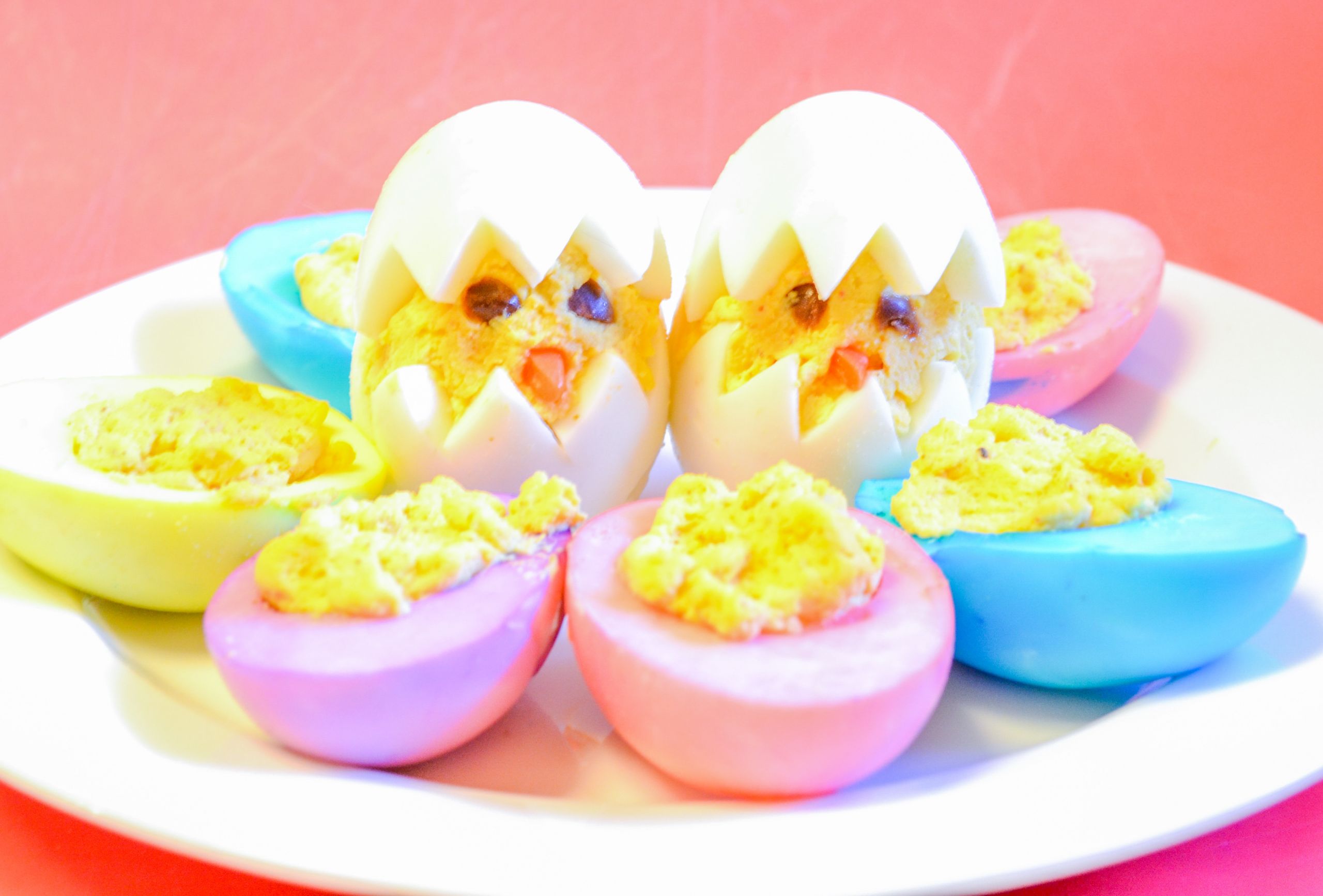 Easter Dyed Deviled Eggs
 Easter Themed Deviled Eggs Catherine Chicotka