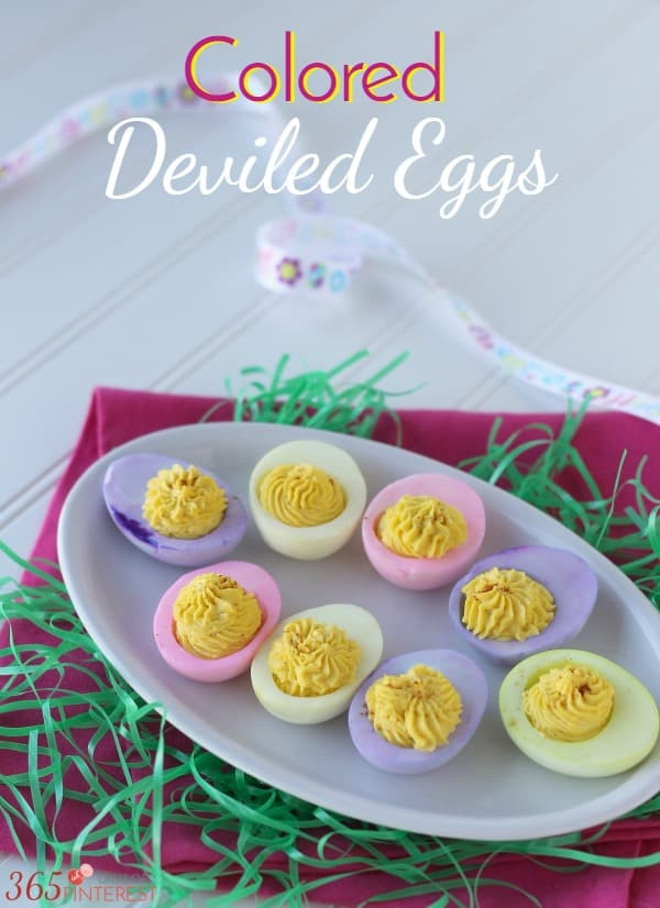 Easter Dyed Deviled Eggs
 Colored Deviled Eggs for Easter Simple and Seasonal