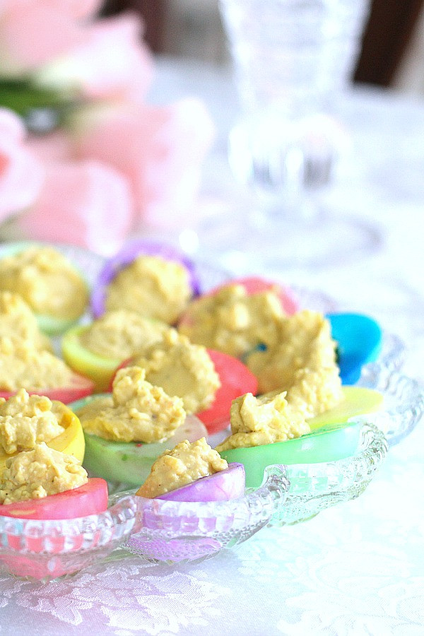 Easter Dyed Deviled Eggs
 Colored Deviled Eggs for Easter