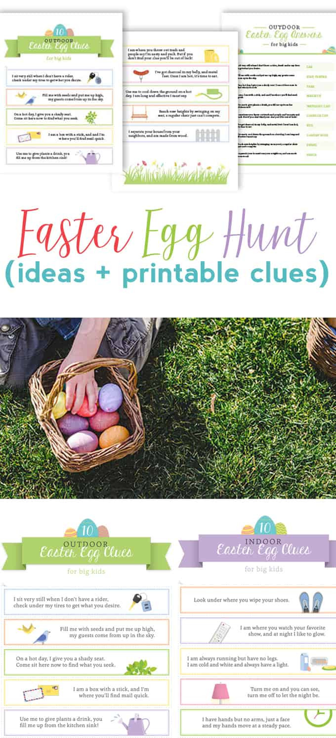 Easter Egg Hunt Ideas For Kids
 Easter Egg Hunt Ideas for Kids Free Printable Clues