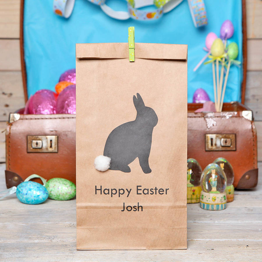Easter Gift Bags
 Personalised Easter Bunny Gift Bag By Red Berry Apple