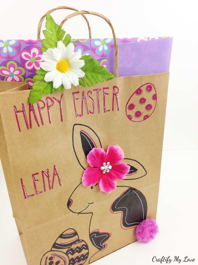 Easter Gift Bags
 Upcycled Easter Gift Bag – Free Templates Included