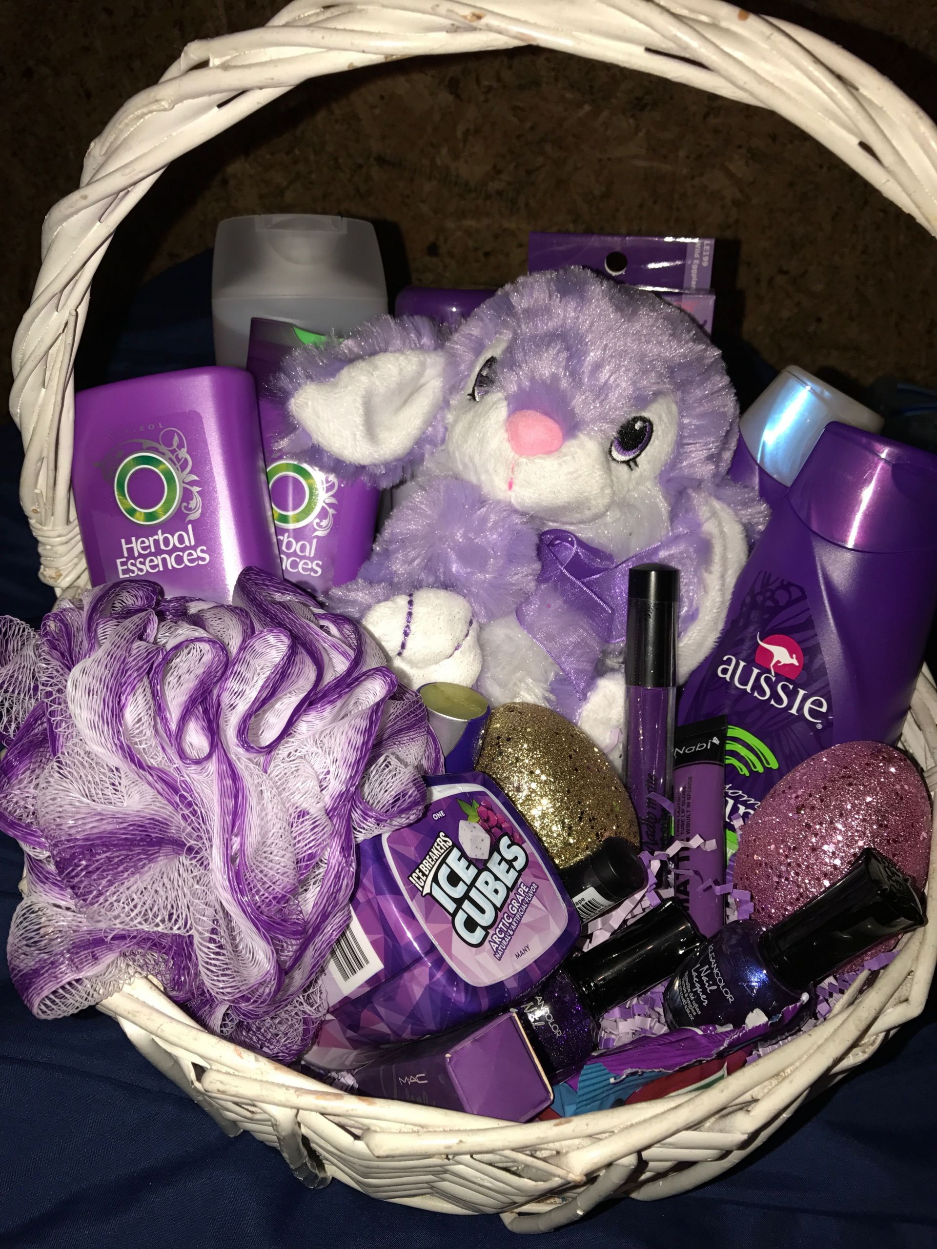 Easter Gift Ideas For Teenage Girl
 Purple Easter basket for teens Made this Easter basket