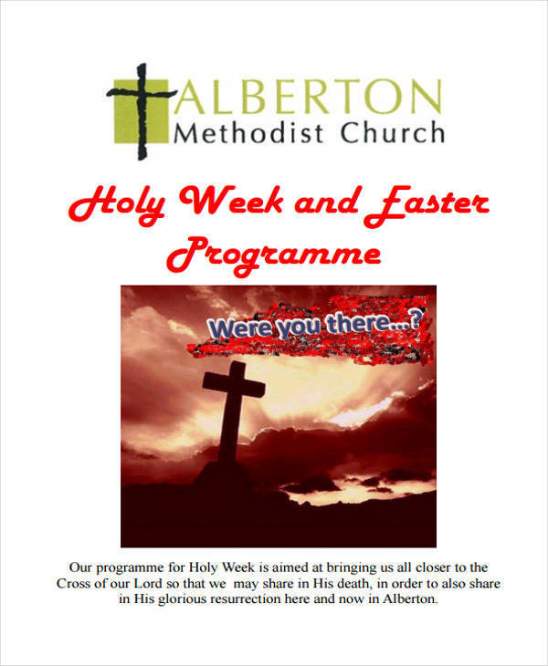 Easter Ideas For Church Program
 FREE 6 Church Program Templates in MS Word