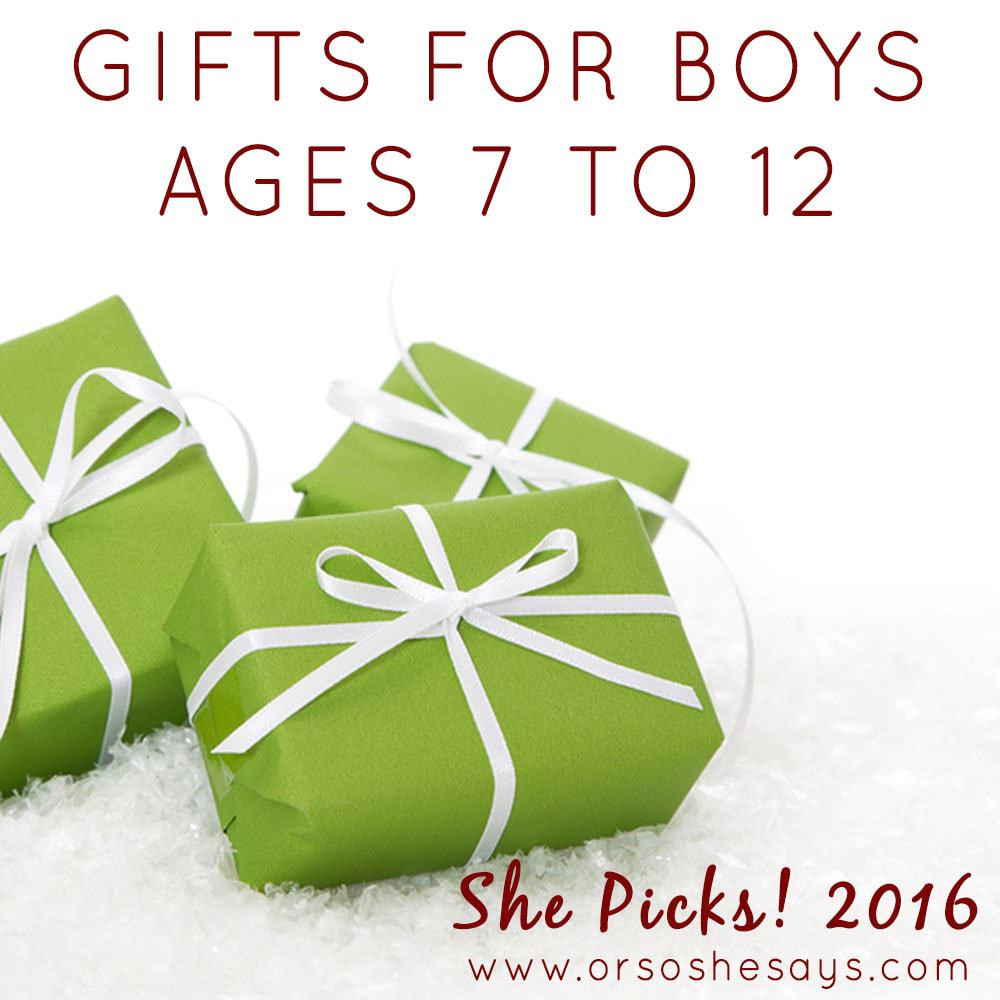 Gift Ideas For Boys Age 12
 Gifts for Boys Ages 7 to 12 She Picks 2016 so she