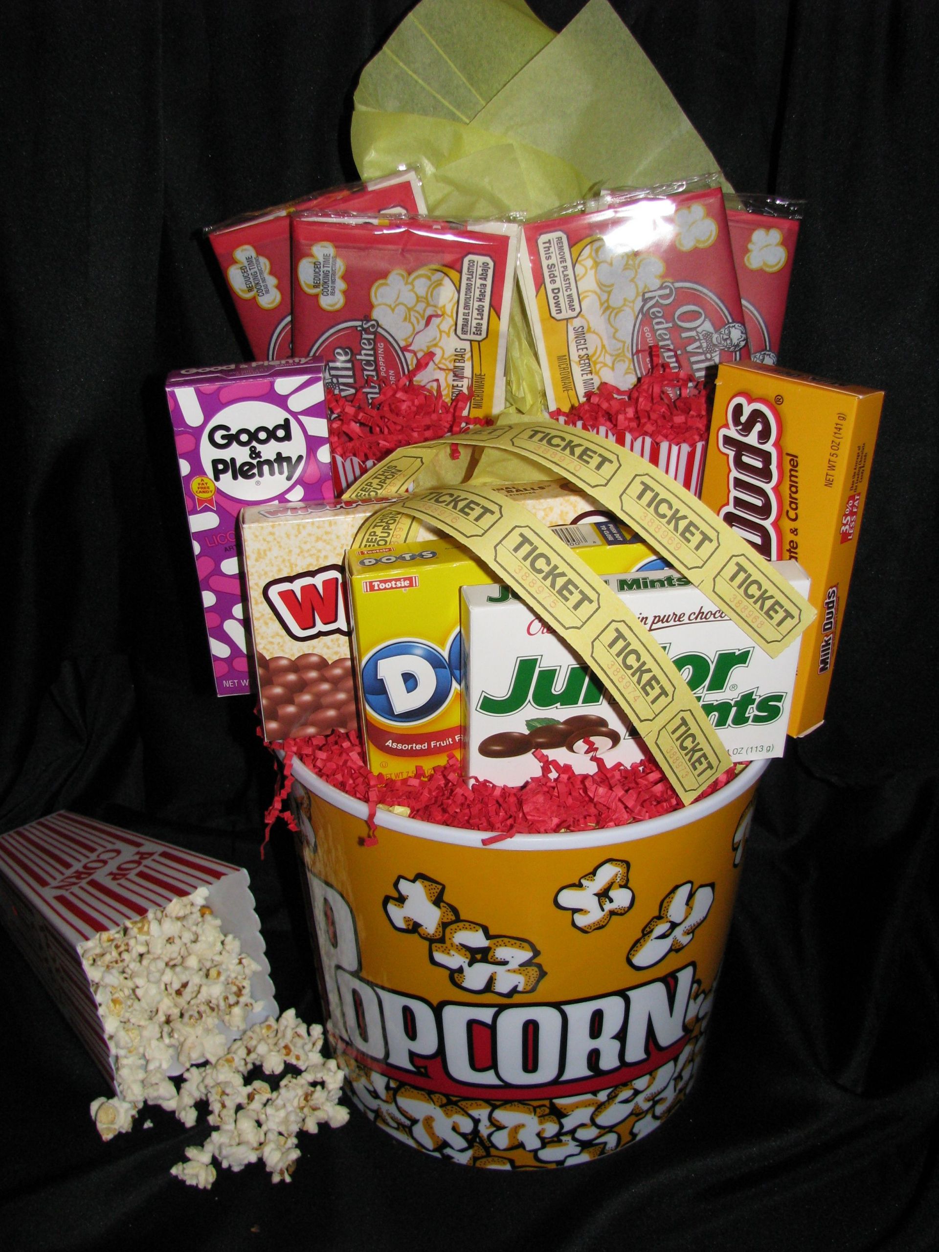 Good Gift Ideas For Couples
 Movie Night Gift Basket for couples and families