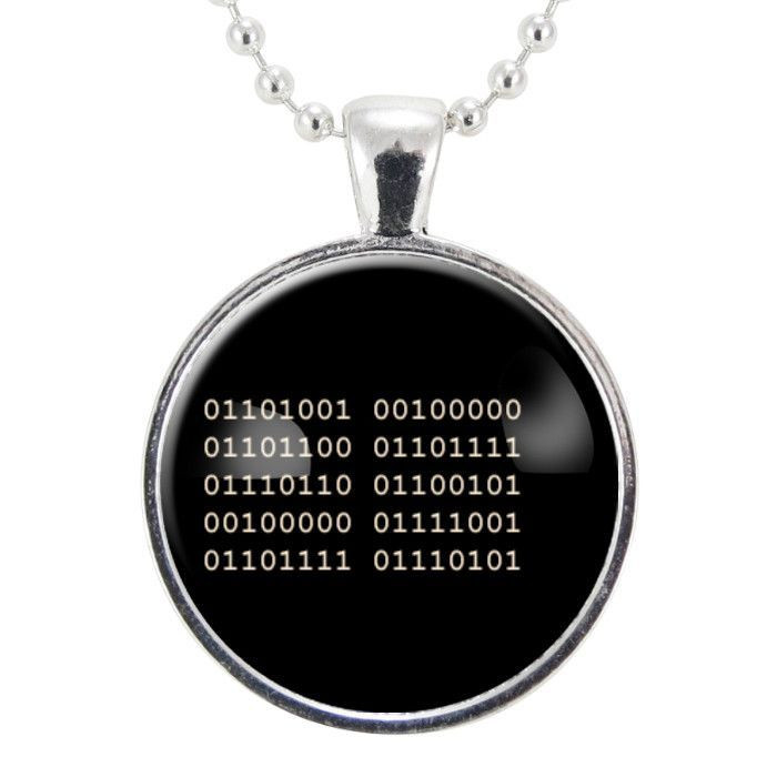 I Love You Gift Ideas For Girlfriend
 Binary Code I Love You Necklace Romantic Nerd Gifts For