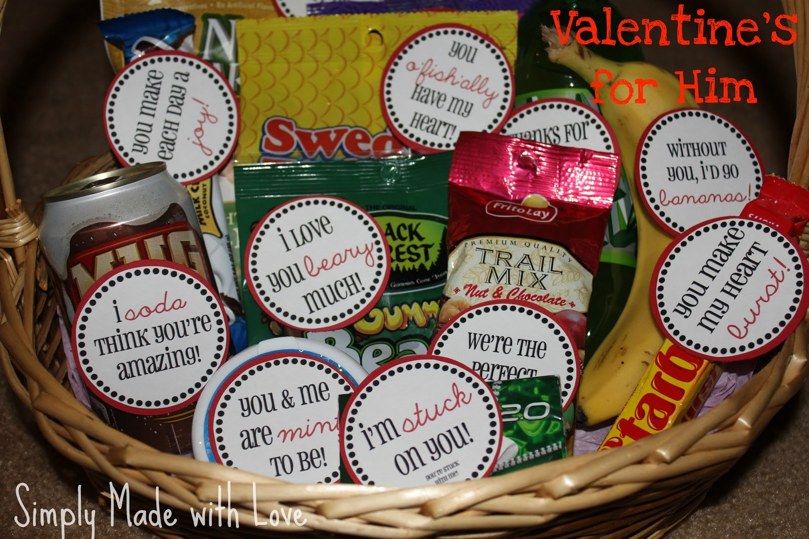 I Love You Gift Ideas For Girlfriend
 simply made with love Valentine s for Him & Free Printable