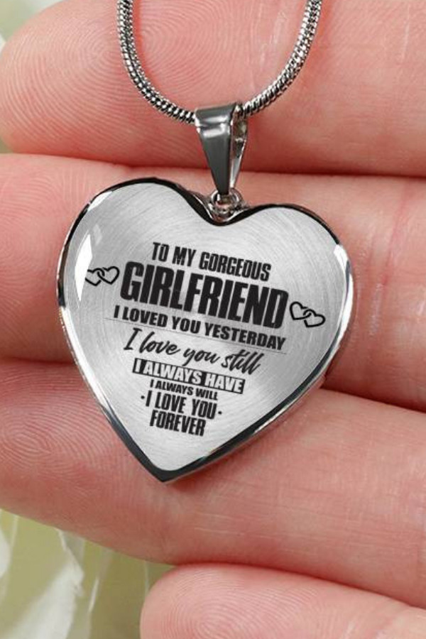I Love You Gift Ideas For Girlfriend
 To My Gorgeous Girlfriend I love You Luxury Heart Necklace