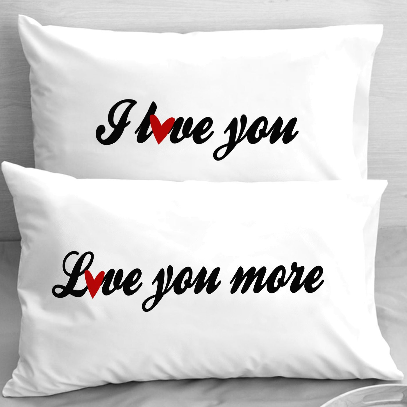 I Love You Gift Ideas For Girlfriend
 I Love You Love you More Pillow Cases Love Note For Him