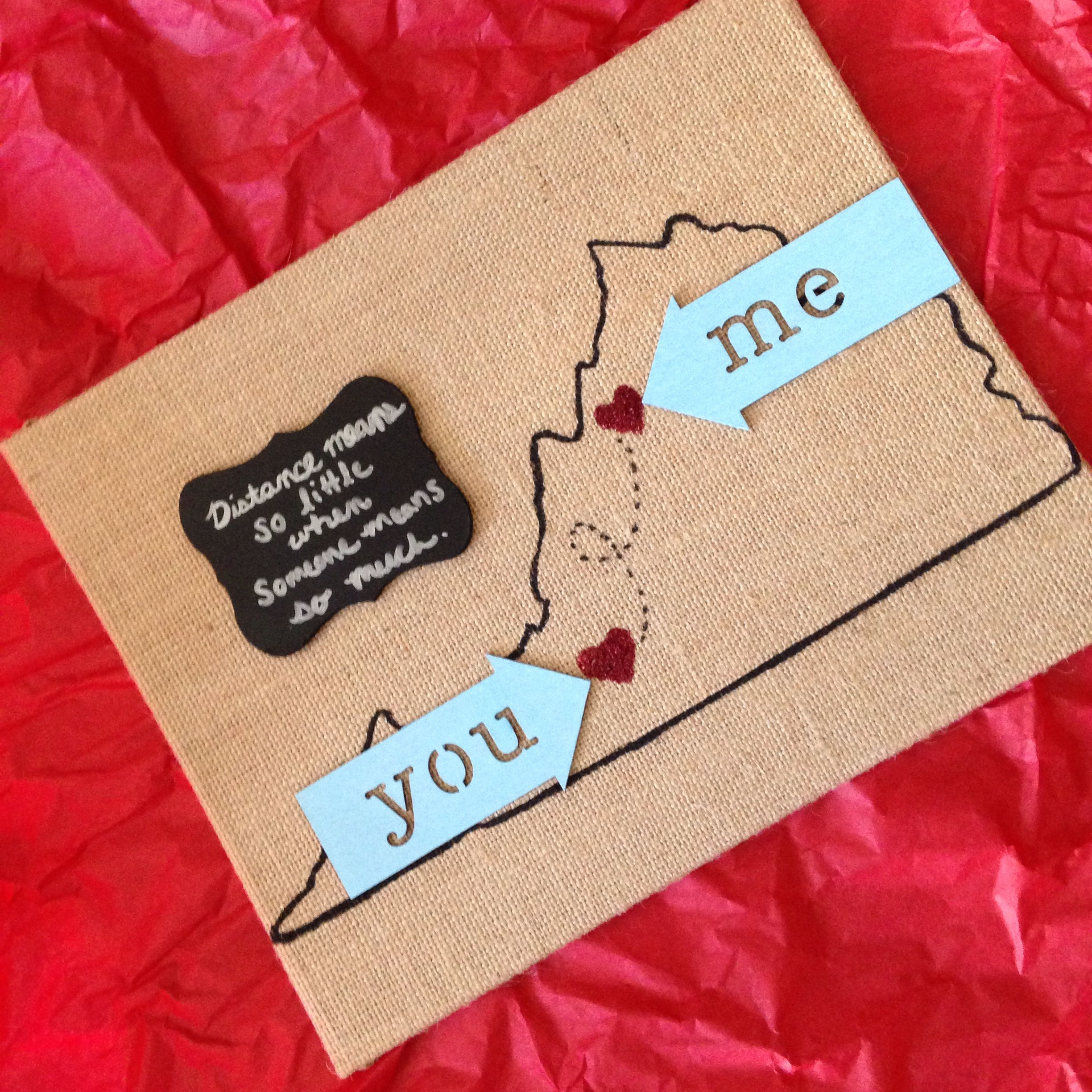 Long Distance Relationship Gift Ideas For Girlfriend
 I m in a long distance relationship & I made this for my
