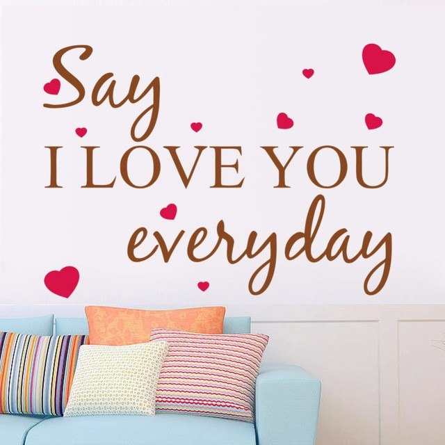 Love Everyday Quotes
 Say I Love You Everyday Wall Quotes Art Decals