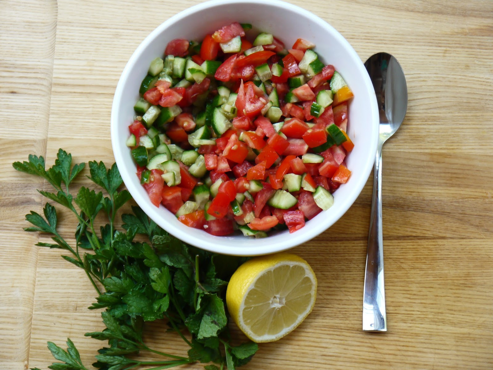 Middle Eastern Salad Recipes
 Bint Rhoda s Kitchen Middle Eastern Tomato Cucumber Salad