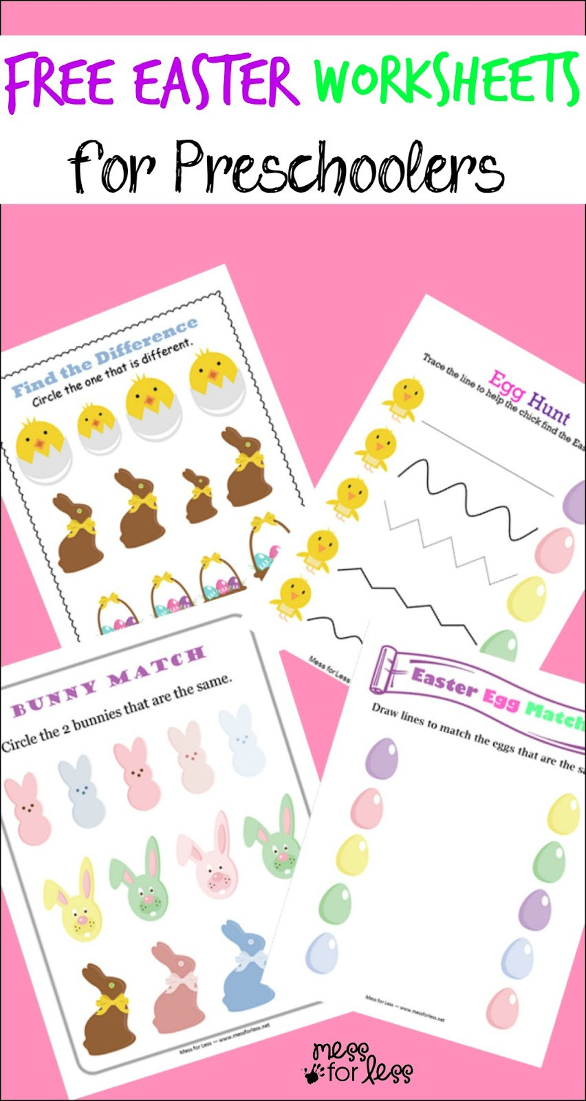 Printable Easter Activities
 Free Easter Preschool Worksheets