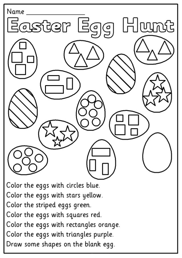 Printable Easter Activities
 Easter Kindergarten Worksheets Best Coloring Pages For Kids
