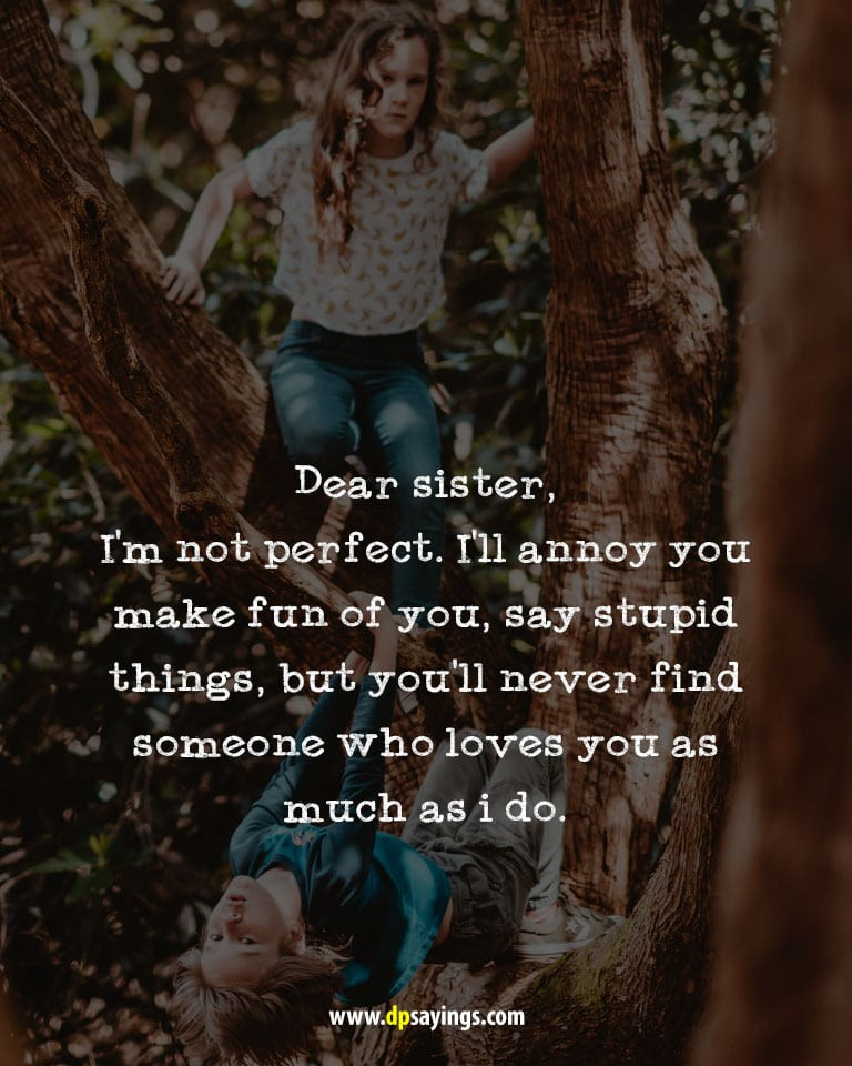 Quotes About Sibling Love
 60 I Love My Cute Sister Quotes and Sayings DP Sayings