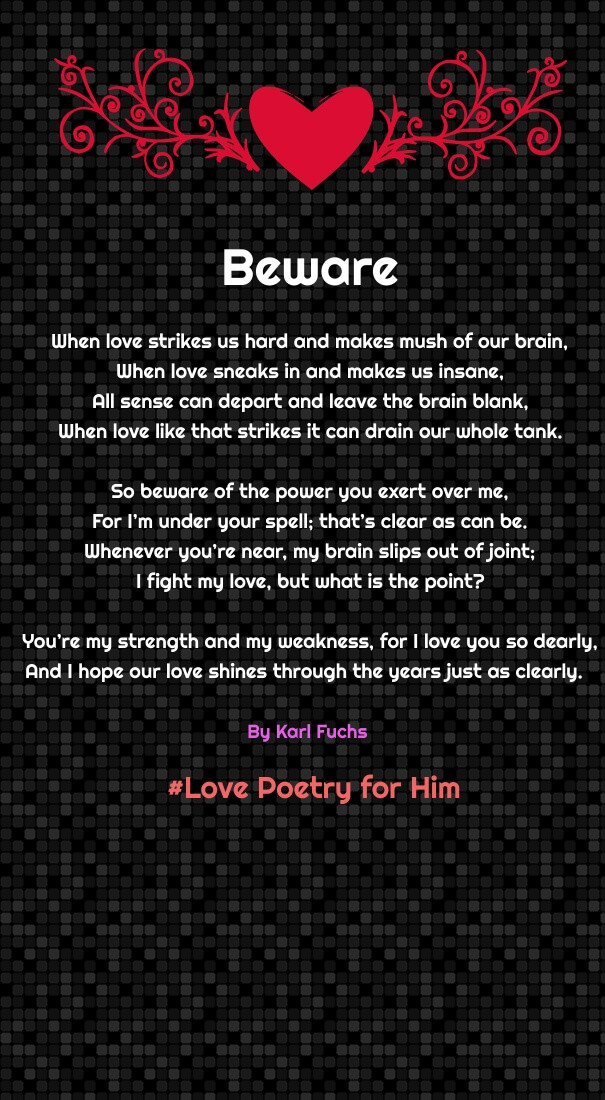 Romantic Poems Quotes
 12 Sweet Rhyming Love Poems for Him Cute Boyfriend Hubby