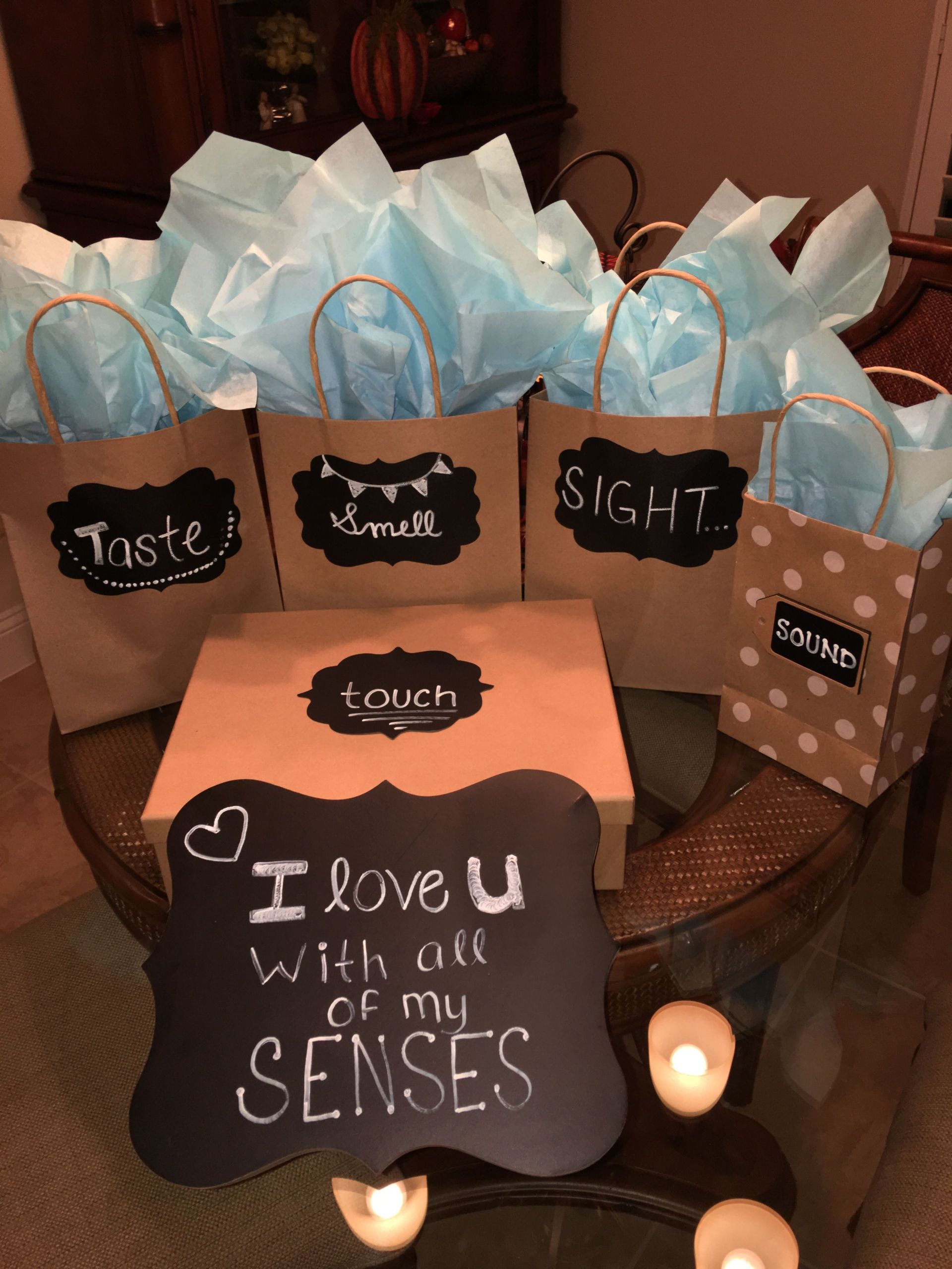 Simple Gift Ideas For Boyfriend
 I love you with all of my senses my version for my