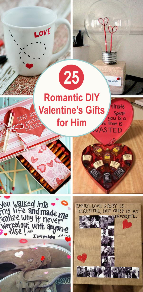 Valentine Him Gift Ideas
 25 Romantic DIY Valentine s Gifts for Him 2017
