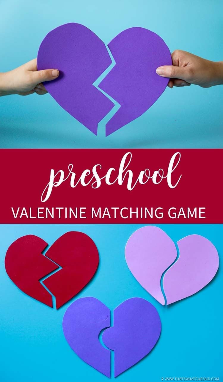 Valentines Day Activities
 Preschool Valentine Matching Game – That s What Che Said