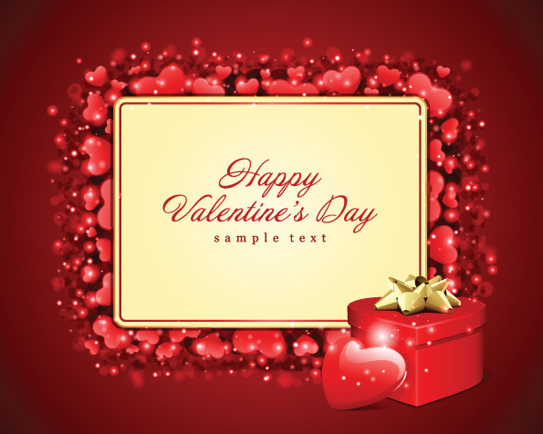 Valentines Day Gifts Cards
 Romantic valentine day t card Free EPS Download