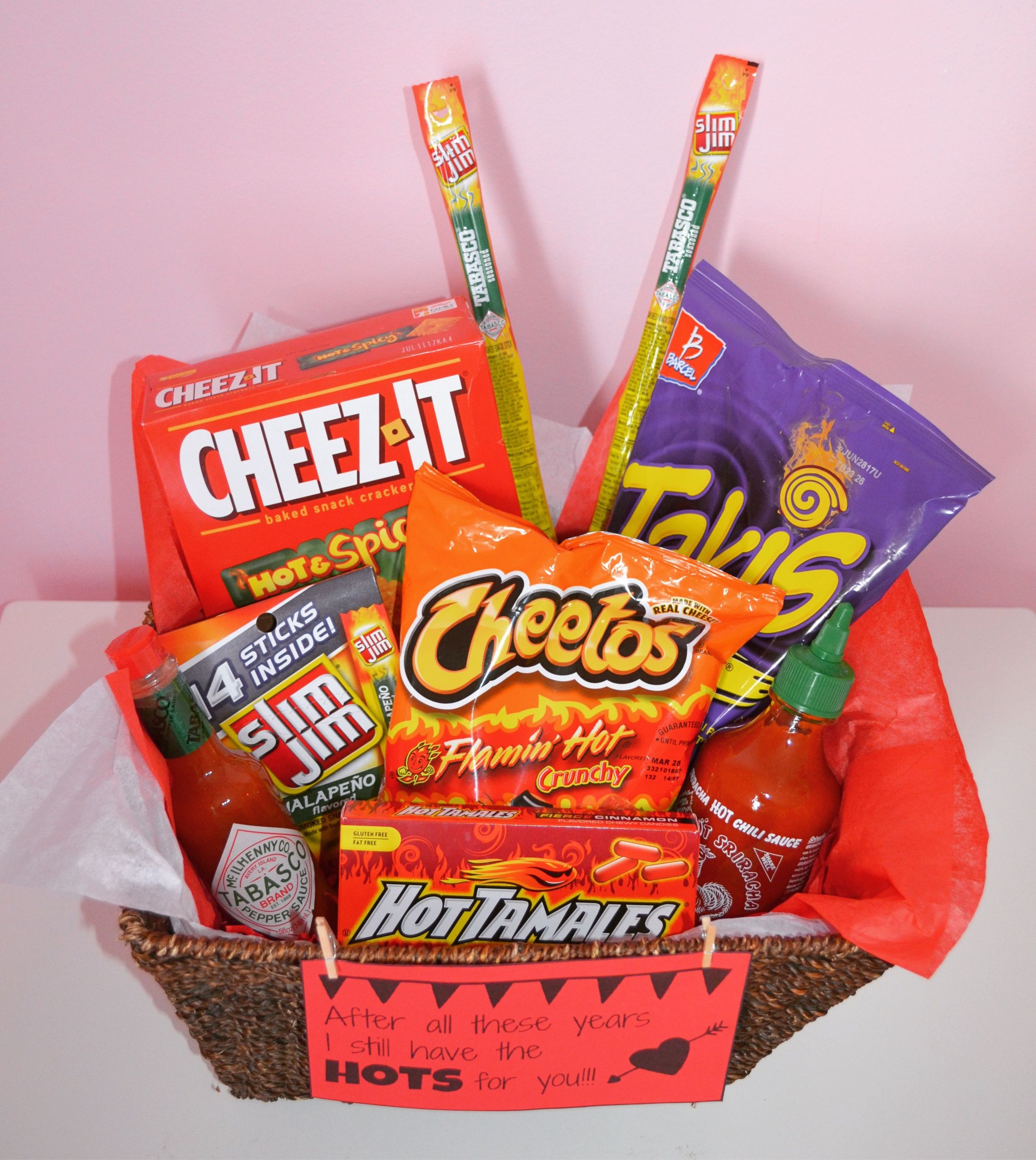 Valentines Food Gifts
 Valentine s Day t basket for the spicy food lover